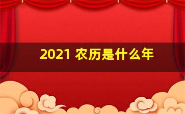 2021 农历是什么年